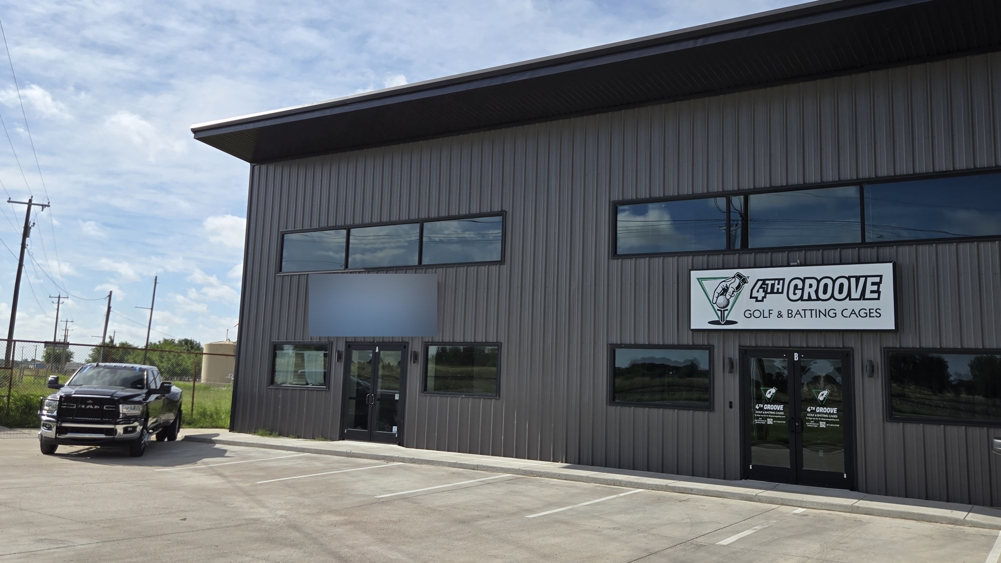 Front of the building at 7321 N Hwy 171; Suite A is the left entrance