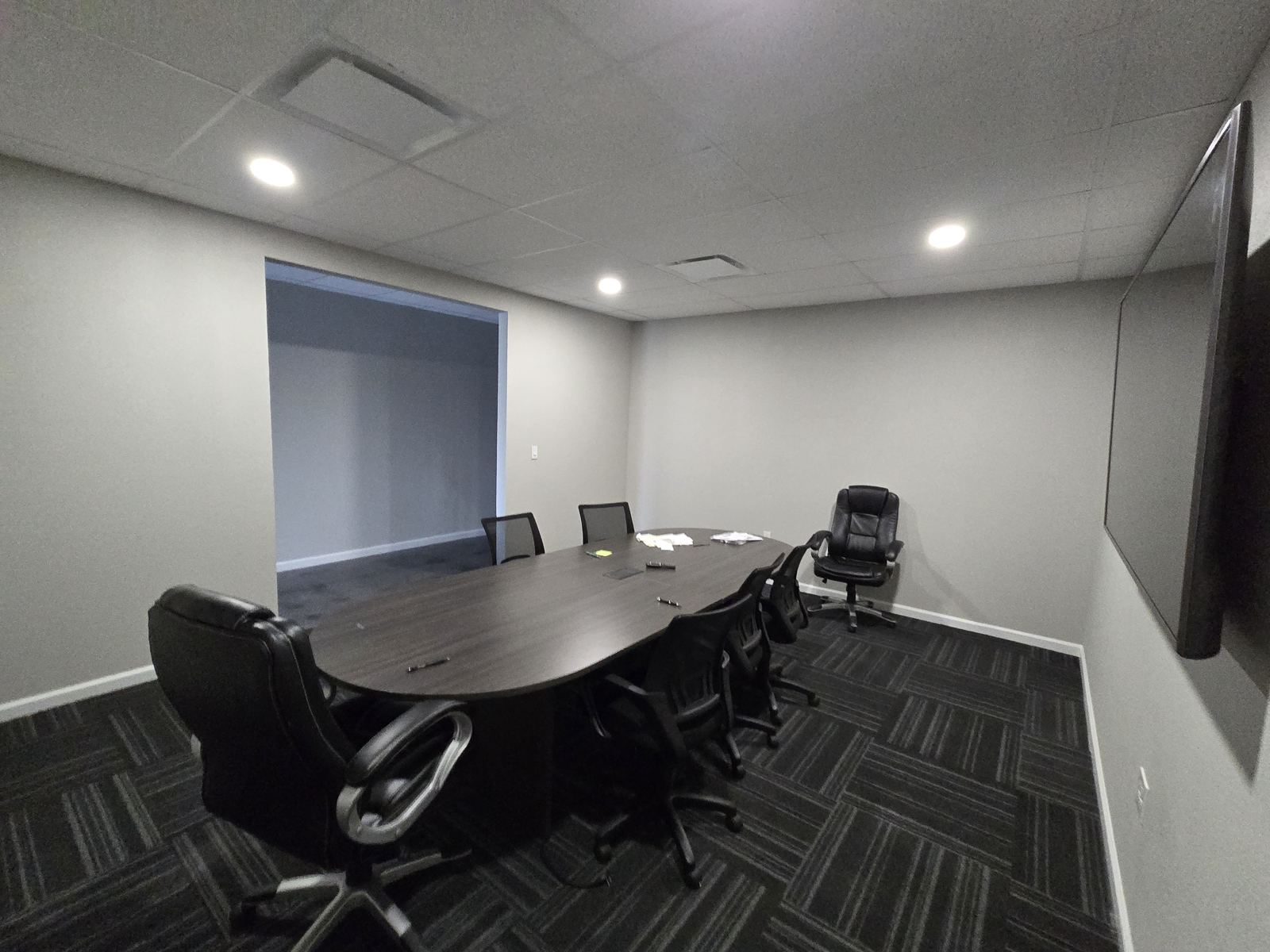 Conference room with a long table